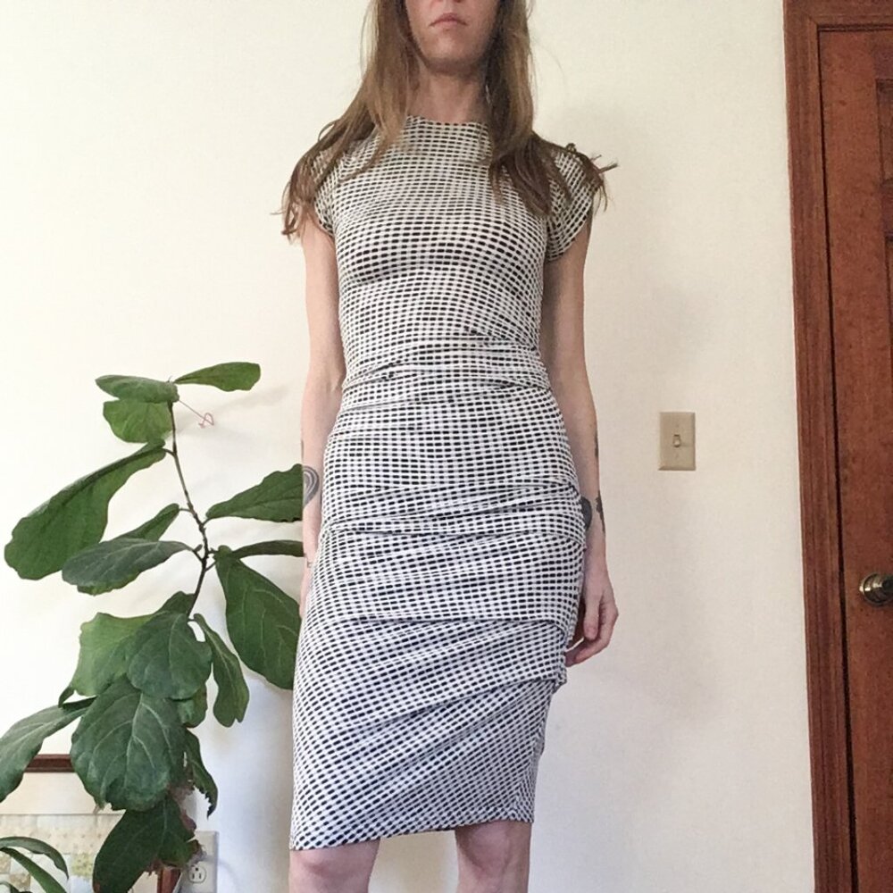 B&W Midi Dress